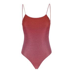 Oséree Women 'Lumière Maillot' Pink Swimsuit With Open Back In Lurex Woman